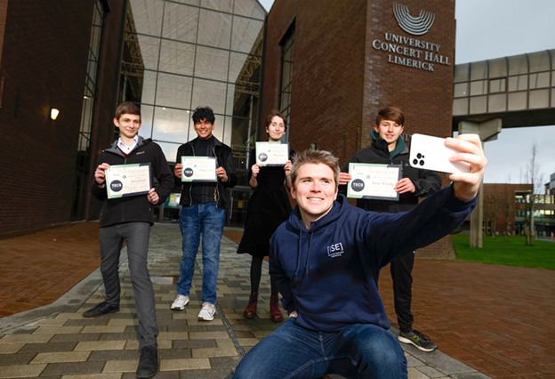 John Collison pictured with the TECS 2021 competition winners